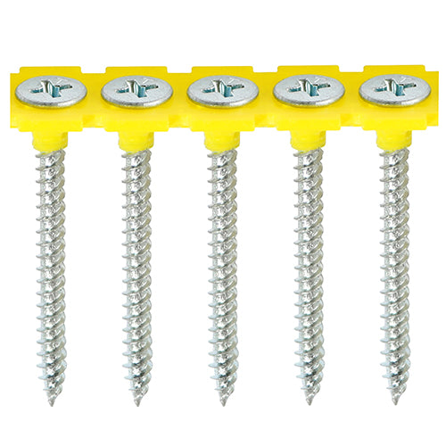 Collated Drywall Screws - PH - Bugle - Fine Thread - Zinc - 3.5 x 25 - Box of 1000