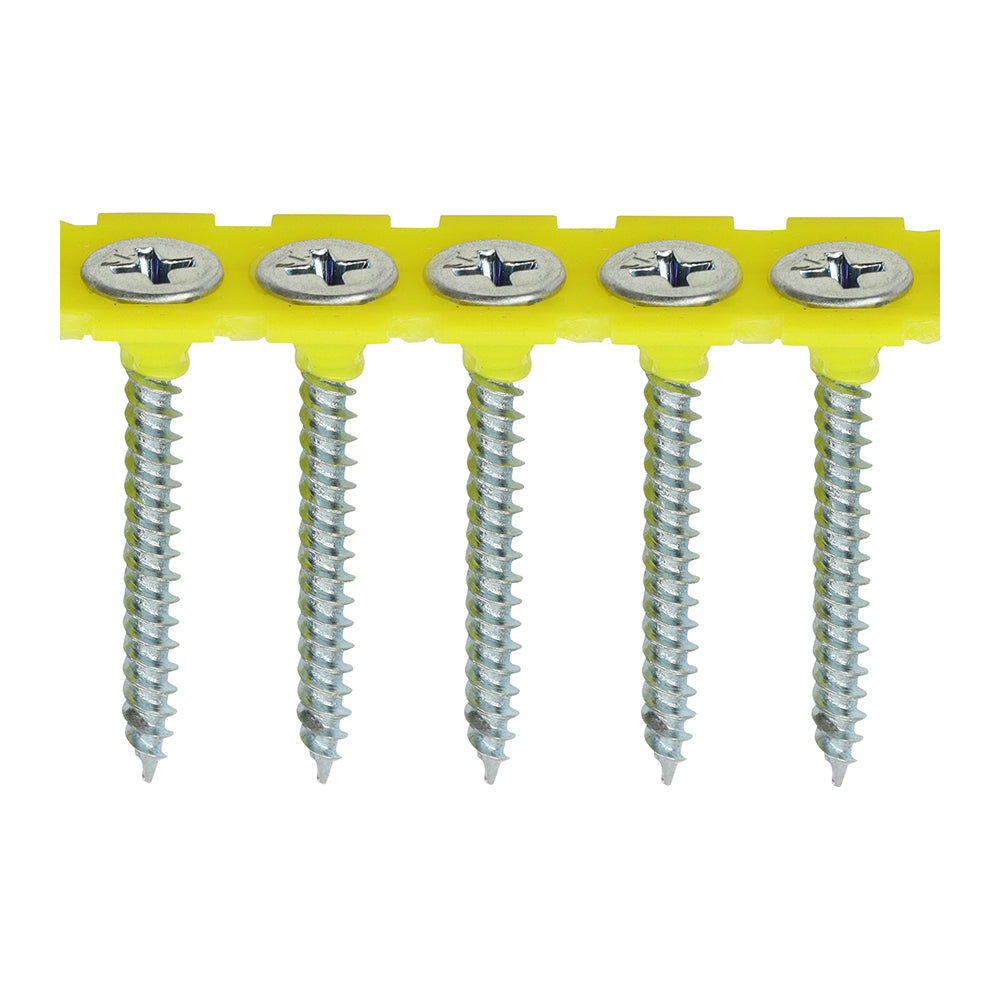 Collated Drywall Screws - PH - Bugle - Fine Thread - Zinc - 3.5 x 35 - Box of 1000