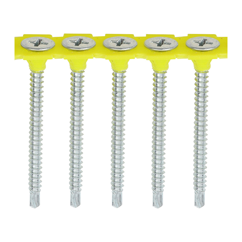 Collated Drywall Screws - PH - Bugle - Self Tapping Thread - Self Drilling - Zinc - 3.5 x 40 - Box of 1000