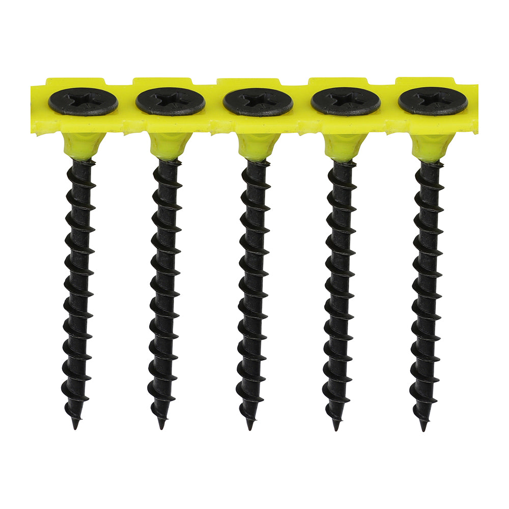 Collated Drywall Screws - PH - Bugle - Coarse Thread - Black - 3.5 x 45 - Box of 1000