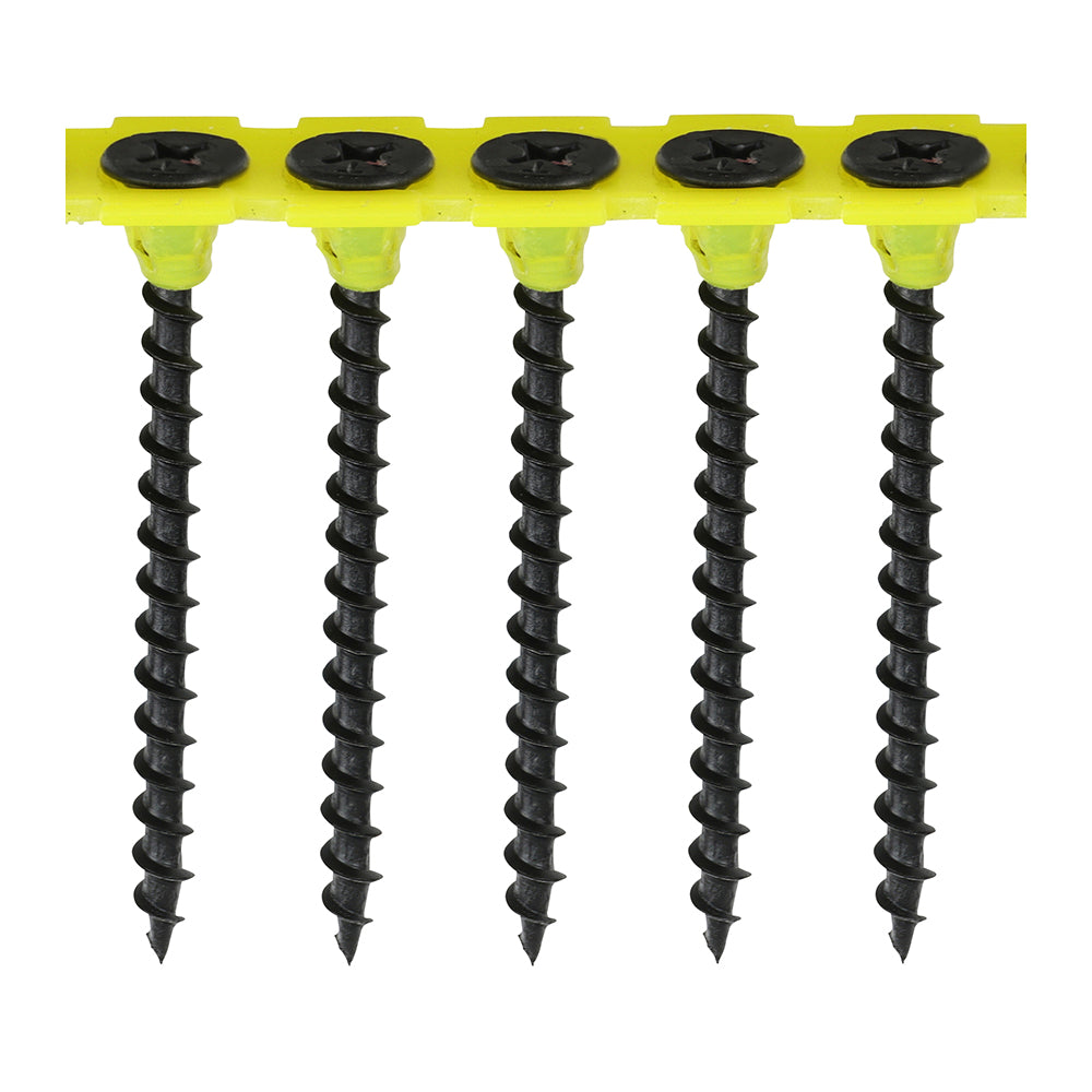 Collated Drywall Screws - PH - Bugle - Coarse Thread - Black - 3.5 x 50 - Box of 1000