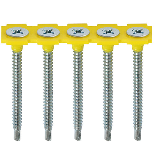 Collated Drywall Screws - PH - Bugle - Self Tapping Thread - Self Drilling - Zinc - 3.5 x 50 - Box of 1000
