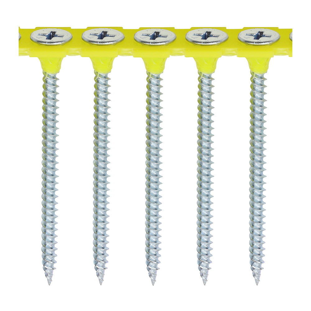 Collated Drywall Screws - PH - Bugle - Fine Thread - Zinc - 3.5 x 55 - Box of 1000