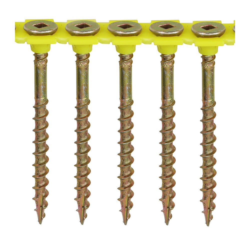 Collated Flooring Screws - SQ - Countersunk - Yellow - 4.2 x 55 - Box of 1000