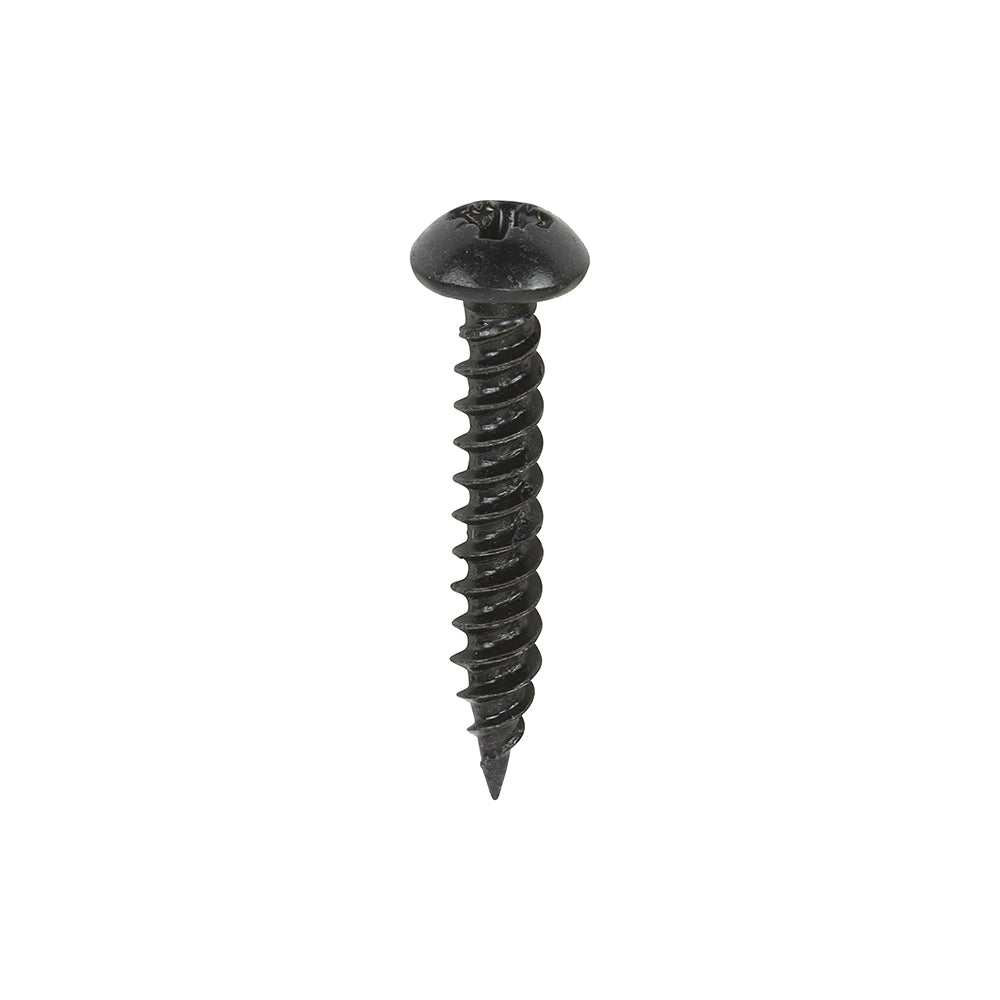 Blackjax Woodscrews - PZ - Round - Black Organic - 8 x 1 - Box of 200
