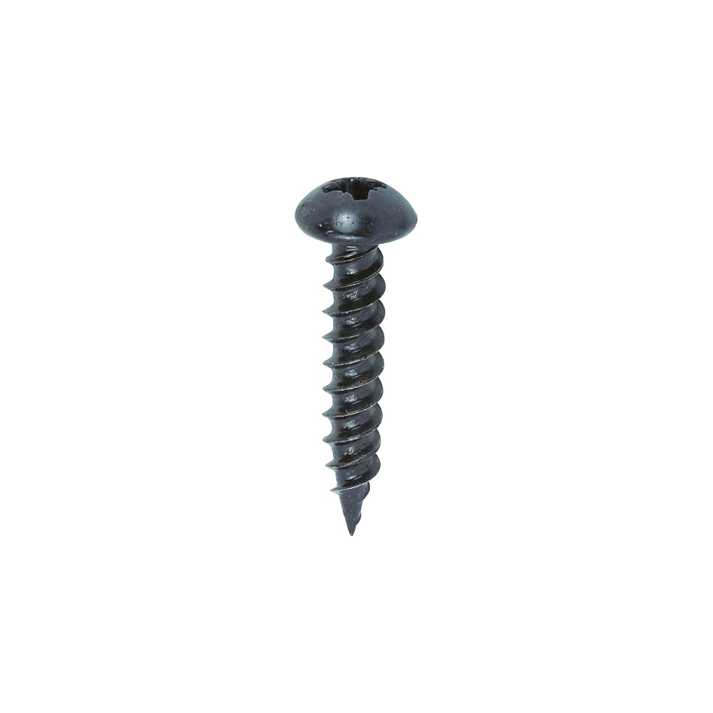 Blackjax Woodscrews - PZ - Round - Black Organic - 10 x 1 - Box of 200