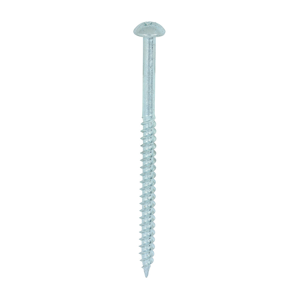 Twin-Threaded Woodscrews - PZ - Round - Zinc - 10 x 3 - Box of 200