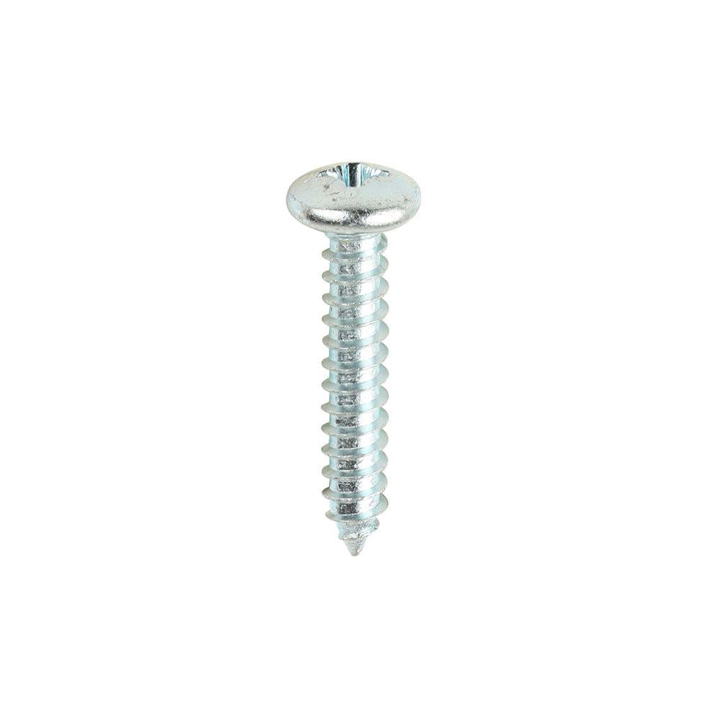 Metal Tapping Screws - PZ - Pan - Self-Tapping - Zinc - 12 x 1 - Box of 200