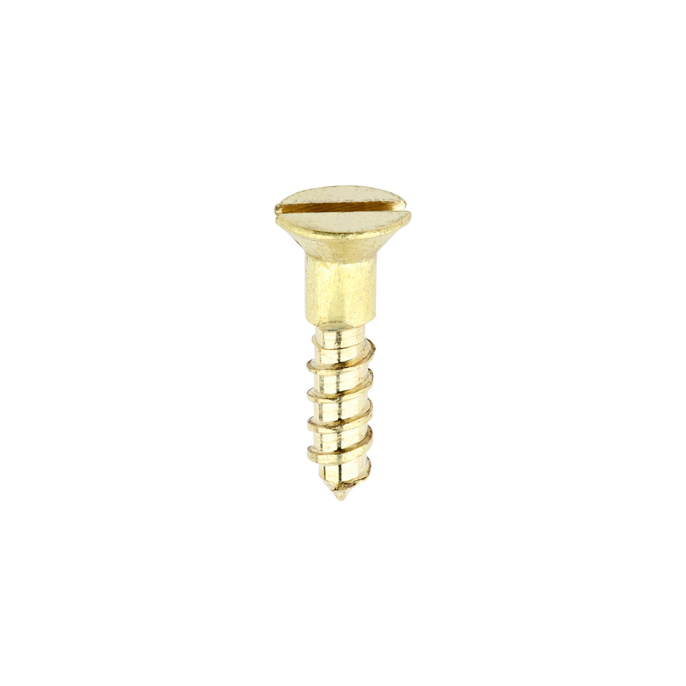 Solid Brass Timber Screws - SLOT - Countersunk - 2 x 3/8 - Box of 200