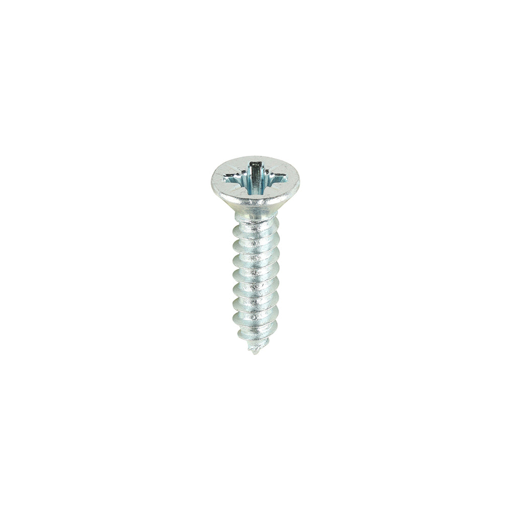 Metal Tapping Screws - PZ - Countersunk - Self-Tapping - Zinc - 6 x 5/8 - Box of 200