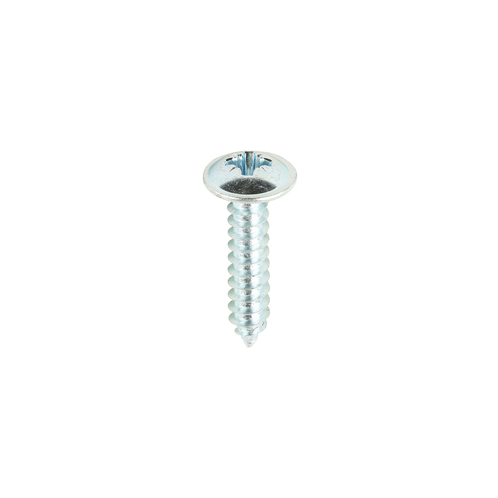 Metal Tapping Screws - PZ - Flange - Self-Tapping - Zinc - 8 x 3/4 - Box of 200
