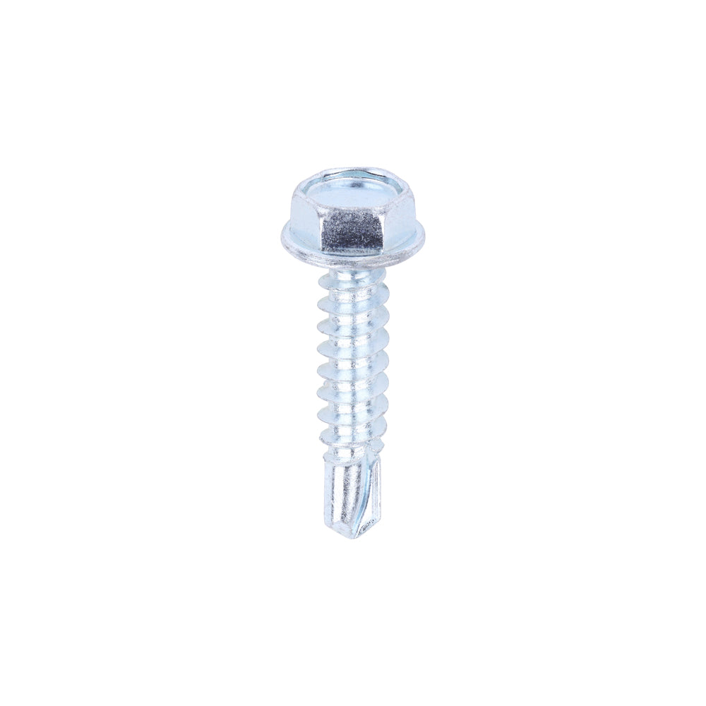 Metal Construction Light Section Screws - Hex - Self-Drilling - Zinc - 8 x 3/4 - Box of 1000