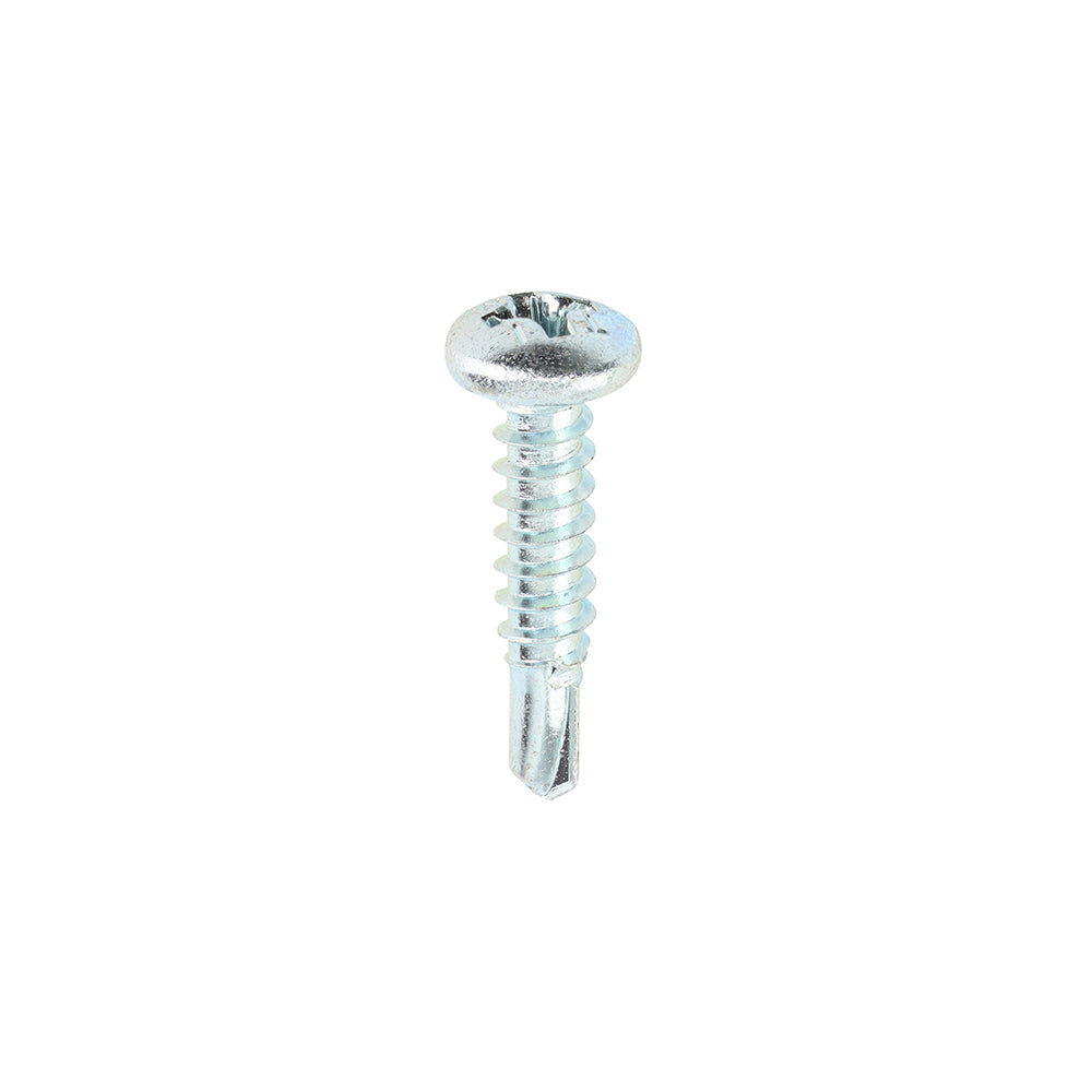 Metal Construction Sheet & Stud Screws - PH - Pan - Self-Drilling - Zinc - 8 x 3/4 - Box of 1000