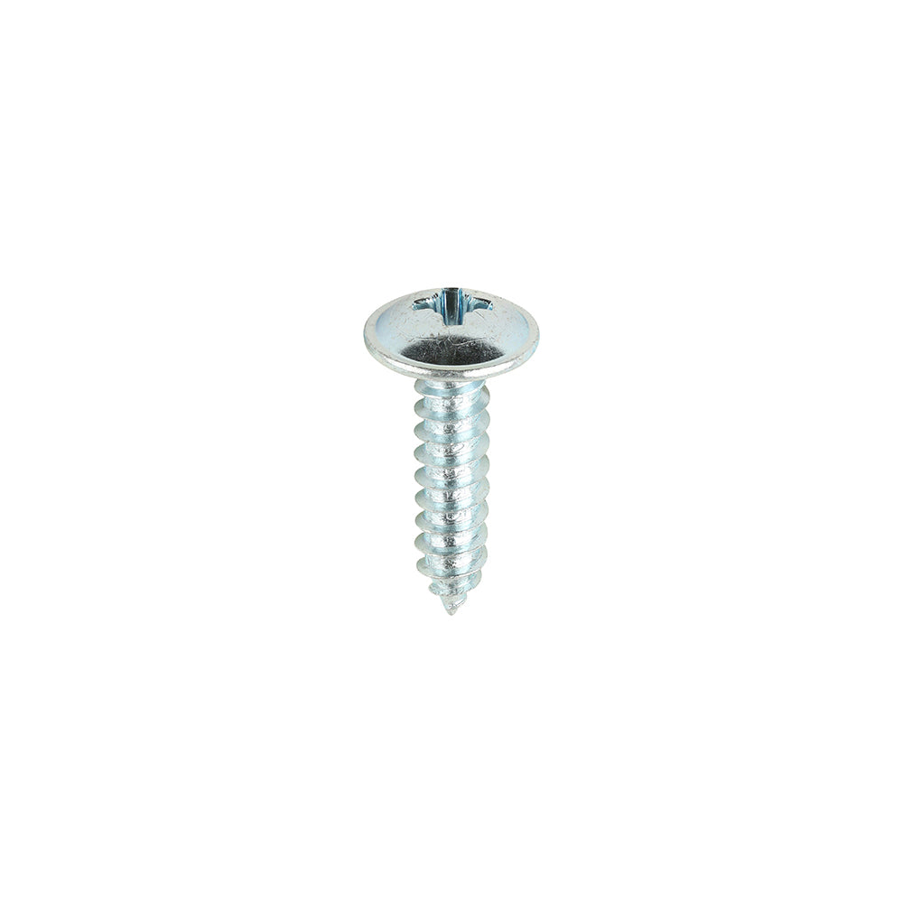 Metal Tapping Screws - PZ - Flange - Self-Tapping - Zinc - 10 x 3/4 - Box of 200