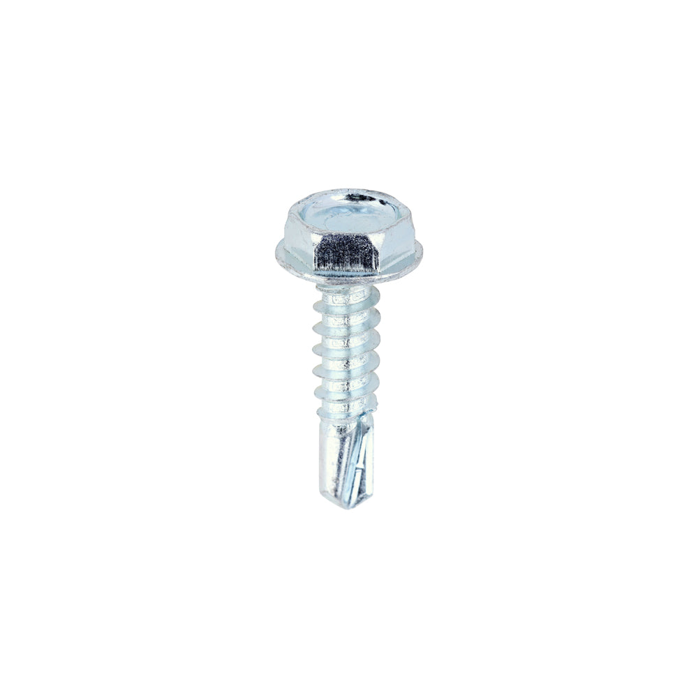 Metal Construction Light Section Screws - Hex - Self-Drilling - Zinc - 10 x 3/4 - Box of 1000