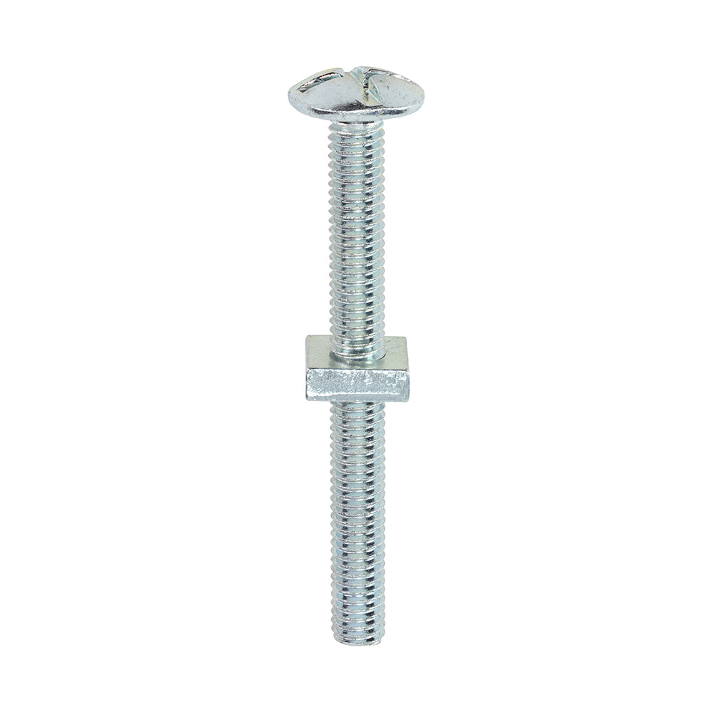 Roofing Bolts with Square Nuts - Zinc - M6 x 60 - Box of 100