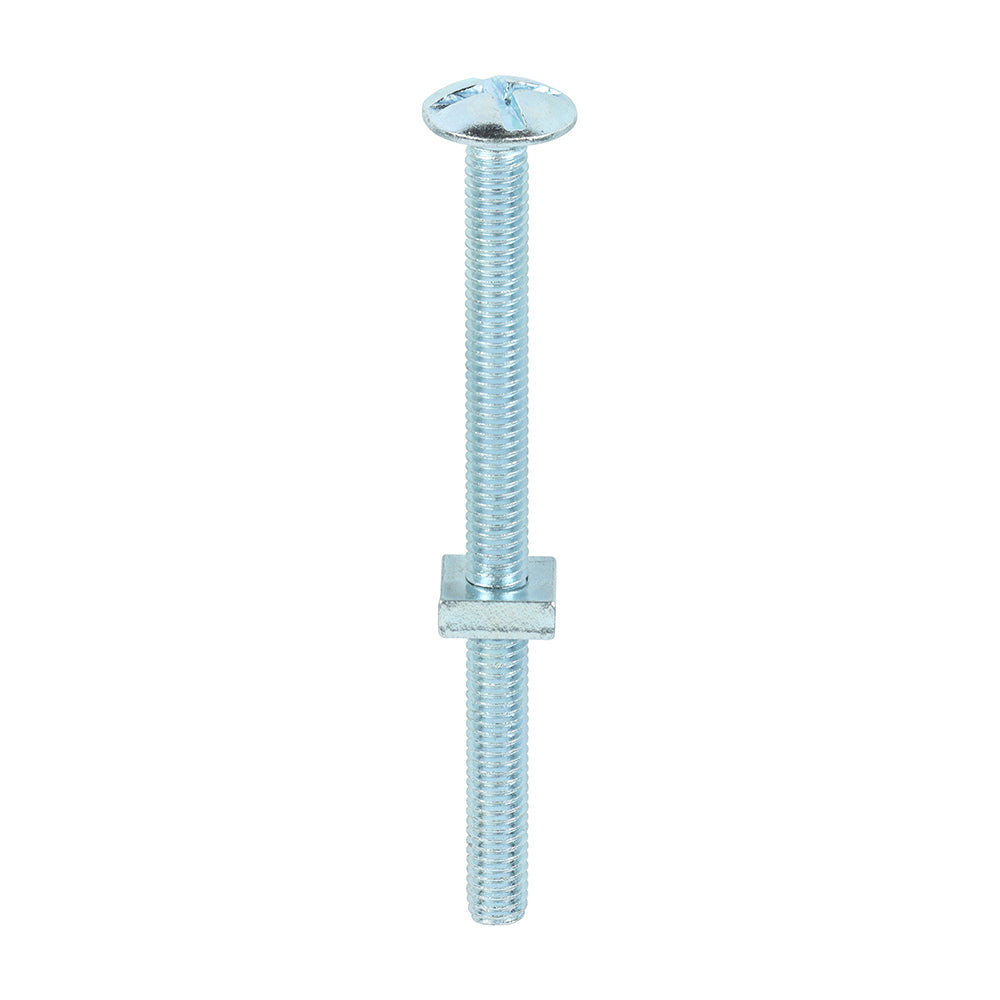Roofing Bolts with Square Nuts - Zinc - M6 x 80 - Box of 100