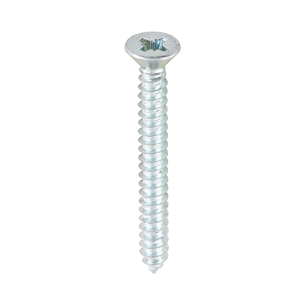 Self-Tapping Screws - PZ - Countersunk - Zinc - 8 x 1 1/2 - Box of 200