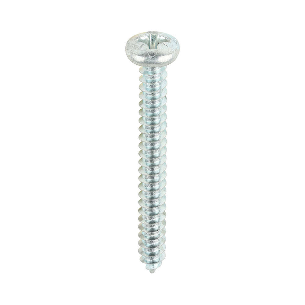 Self-Tapping Screws - PZ - Pan - Zinc - 8 x 1 1/2 - Box of 200