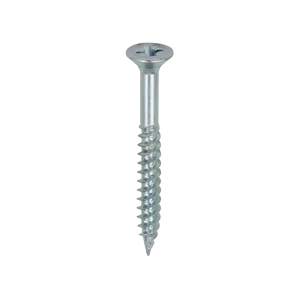 Twin-Threaded Woodscrews - PZ - Double Countersunk - Zinc - 8 x 1 1/2 - Box of 200