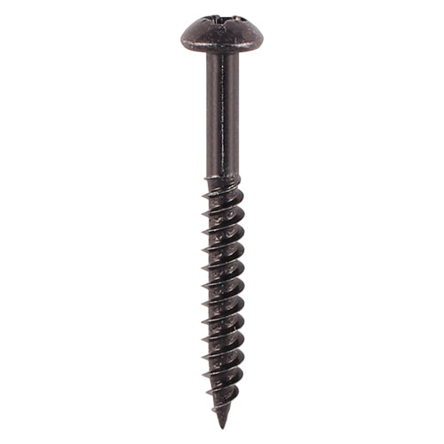 Blackjax Woodscrews - PZ - Round - Black Organic - 8 x 1 1/4 - Box of 200