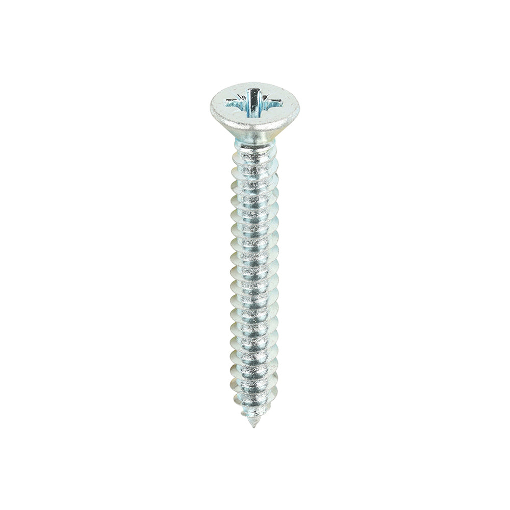 Self-Tapping Screws - PZ - Countersunk - Zinc - 8 x 1 1/4 - Box of 200