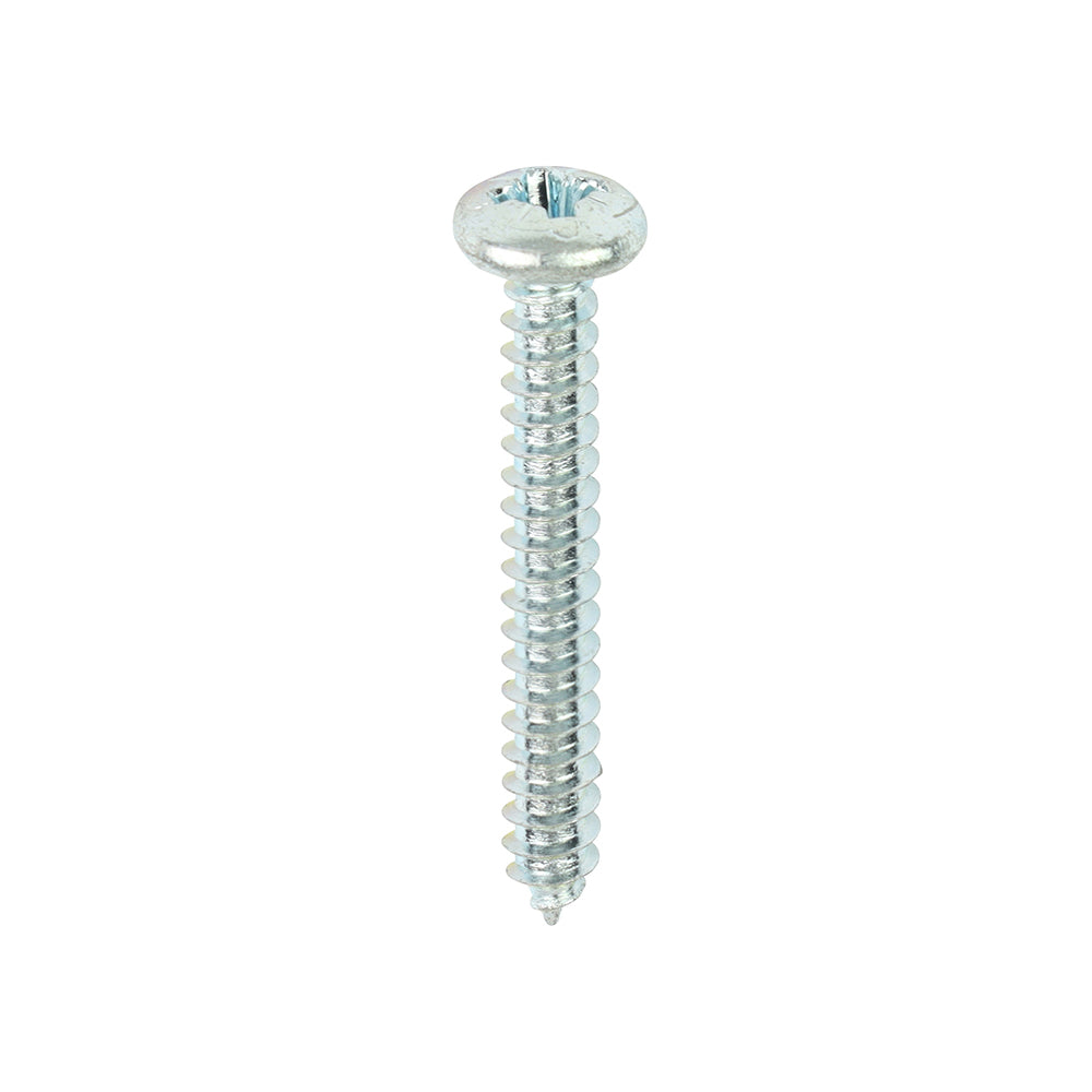 Self-Tapping Screws - PZ - Pan - Zinc - 8 x 1 1/4 - Box of 200
