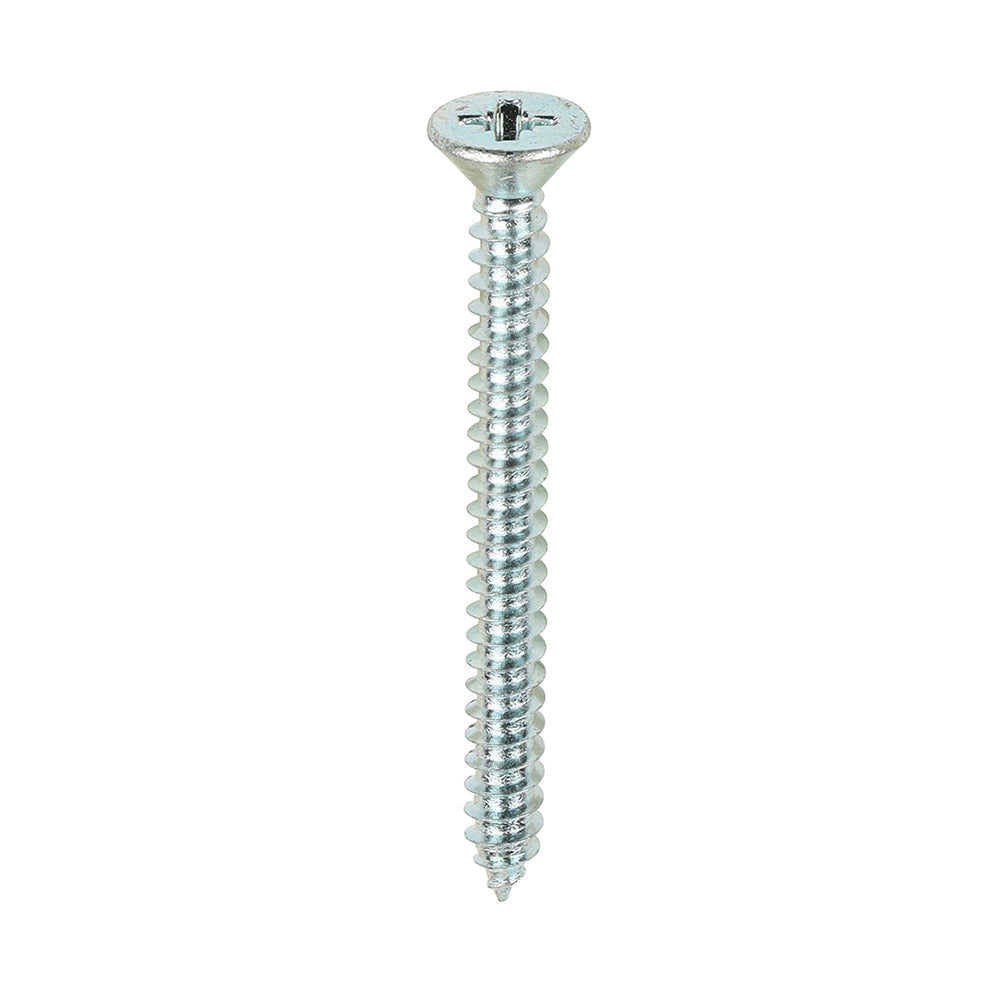 Self-Tapping Screws - PZ - Countersunk - Zinc - 8 x 1 3/4 - Box of 200