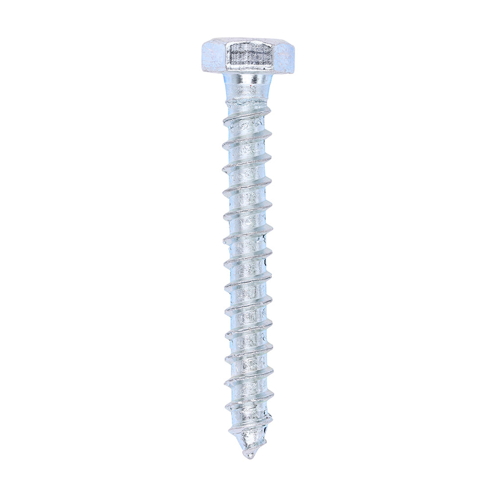 Coach Screws - Hex - Zinc - 8.0 x 60 - Box of 100