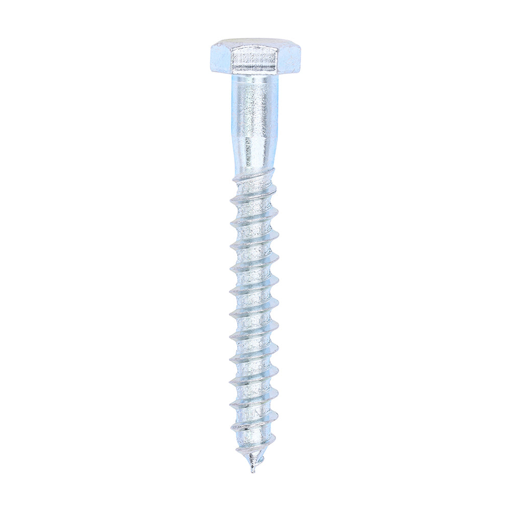 Coach Screws - Hex - Zinc - 8.0 x 65 - Box of 100