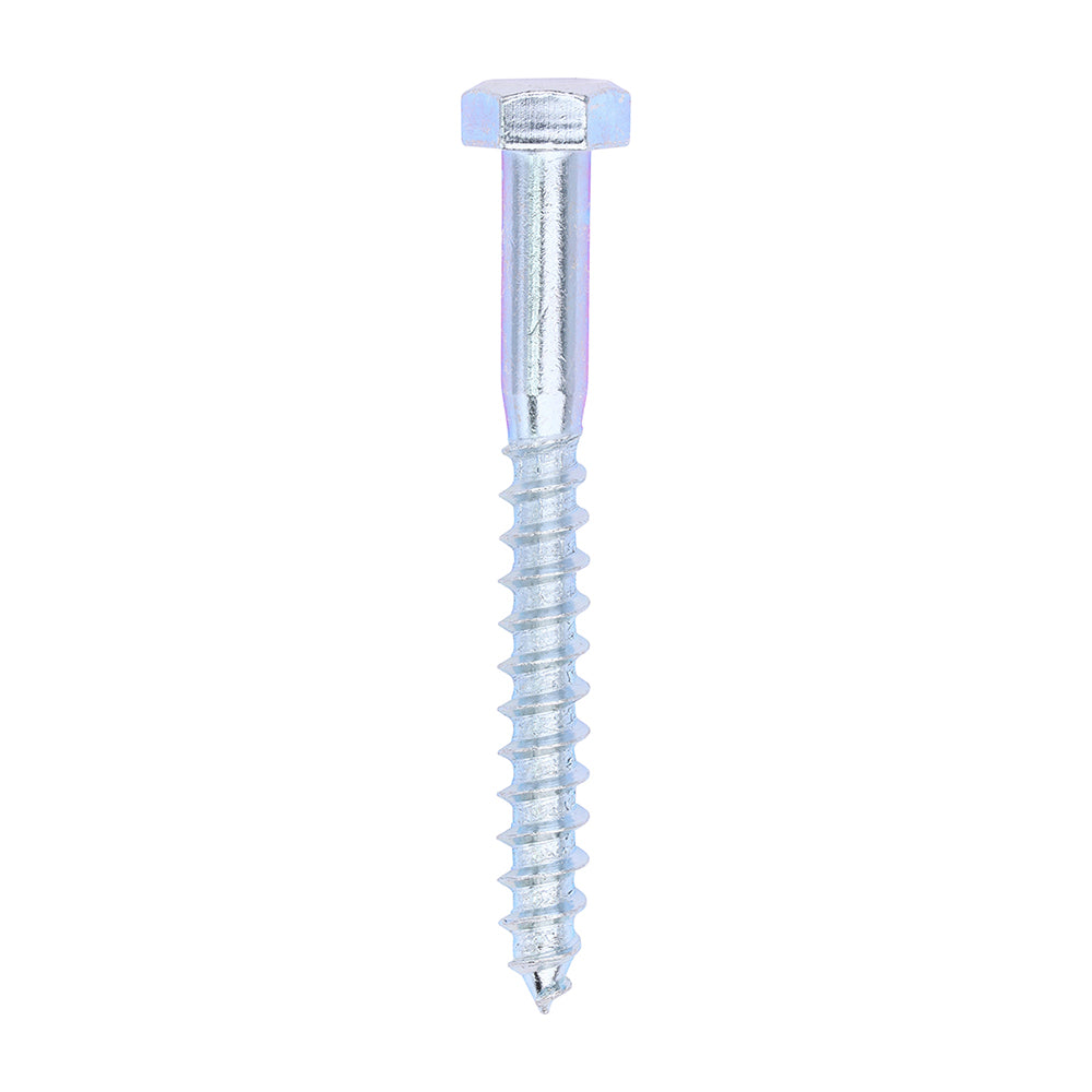 Coach Screws - Hex - Zinc - 8.0 x 75 - Box of 100