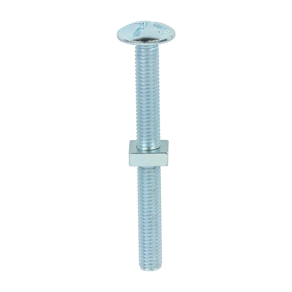 Roofing Bolts with Square Nuts - Zinc - M8 x 80 - Box of 50