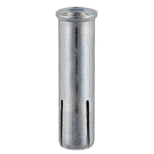 Lipped Drop In Anchors - Zinc - M8 - Box of 100