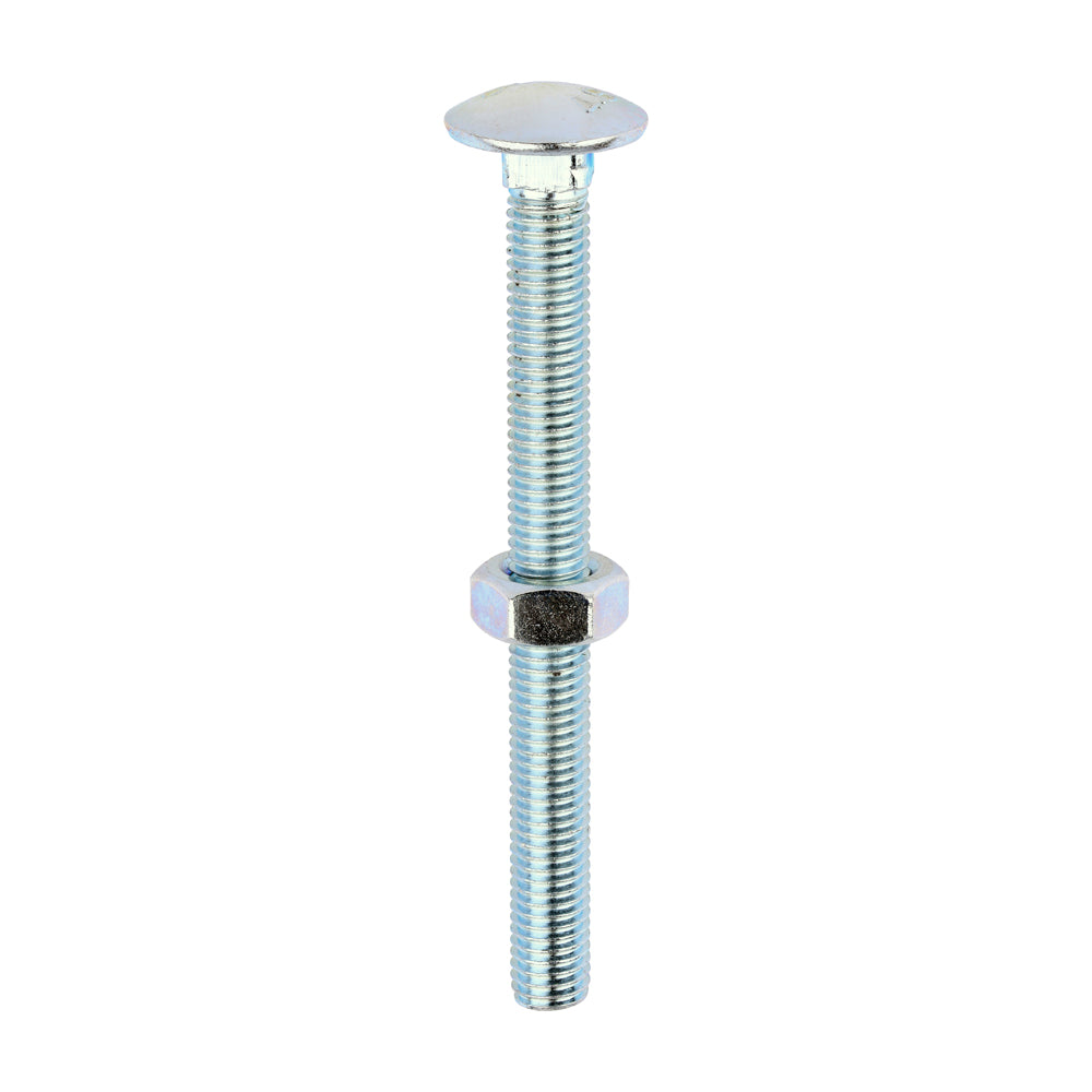 Carriage Bolts & Hex Nuts - Zinc - M10 x 110 - Box of 25