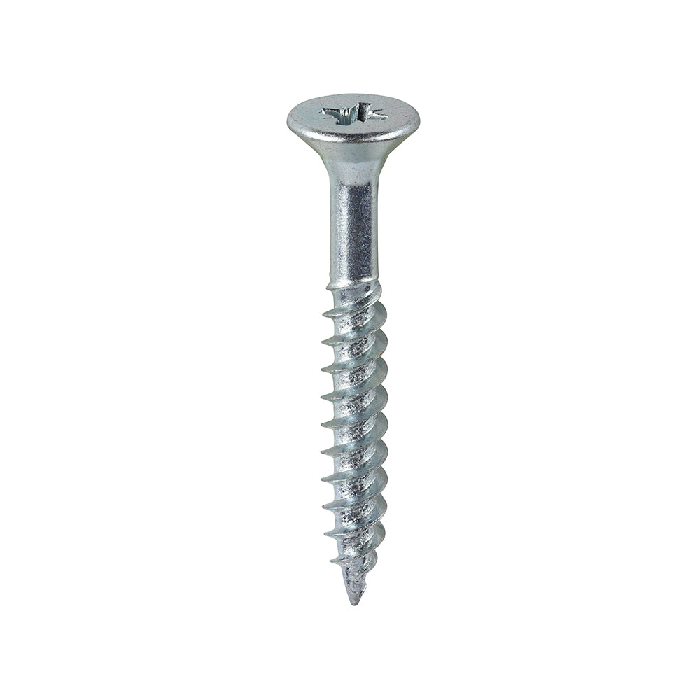 Twin-Threaded Woodscrews - PZ - Double Countersunk - Zinc - 10 x 1 1/2 - Box of 200