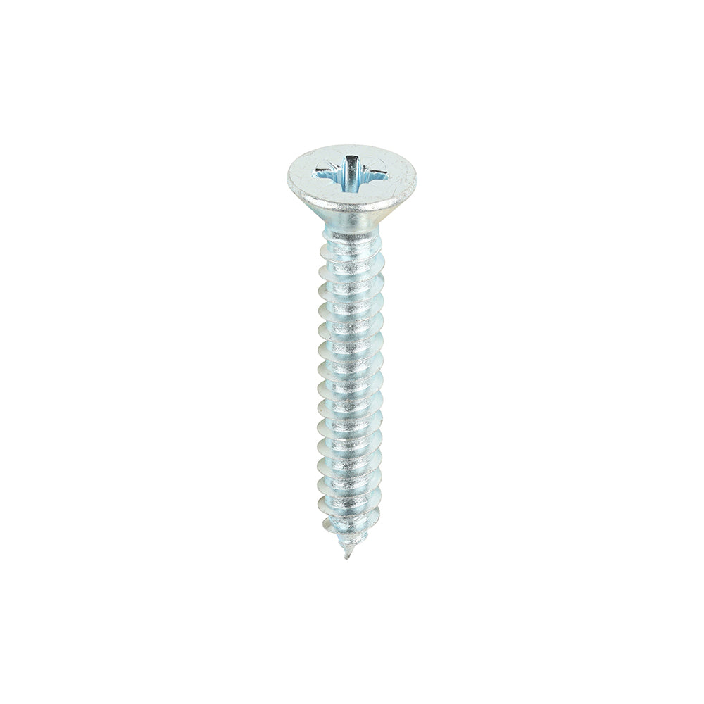 Metal Tapping Screws - PZ - Countersunk - Self-Tapping - Zinc - 10 x 1 1/4 - Box of 200