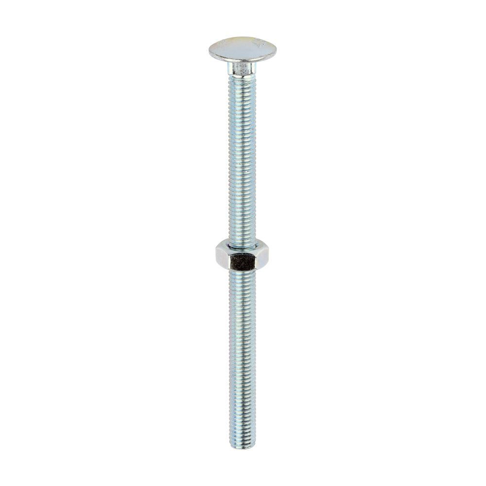 Carriage Bolts & Hex Nuts - Zinc - M10 x 150 - Box of 25