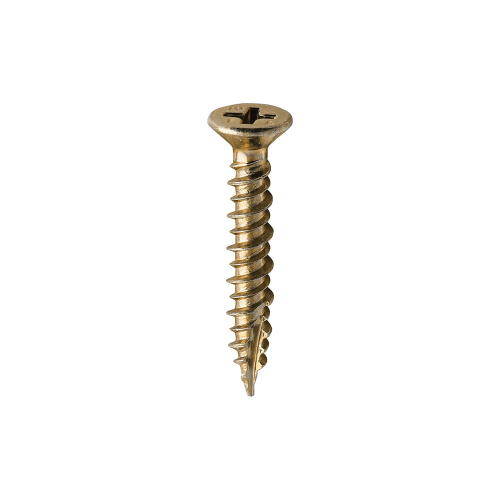 Window Fabrication Screws - Countersunk - PH - High-Low Thread - Slash Point - Yellow - 4.3 x 25 - Box of 1000