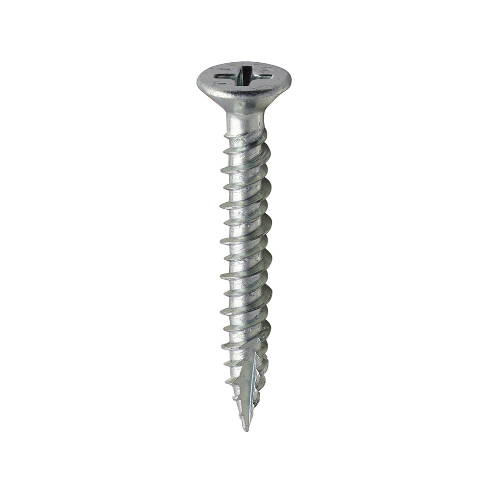 Window Fabrication Screws - Countersunk - PH - High-Low Thread - Slash Point - Zinc - 4.3 x 30 - Box of 1000