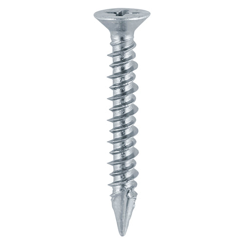 Window Fabrication Screws - Countersunk - PH - High-Low Thread - Slash Point - Zinc - 4.3 x 40 - Box of 1000