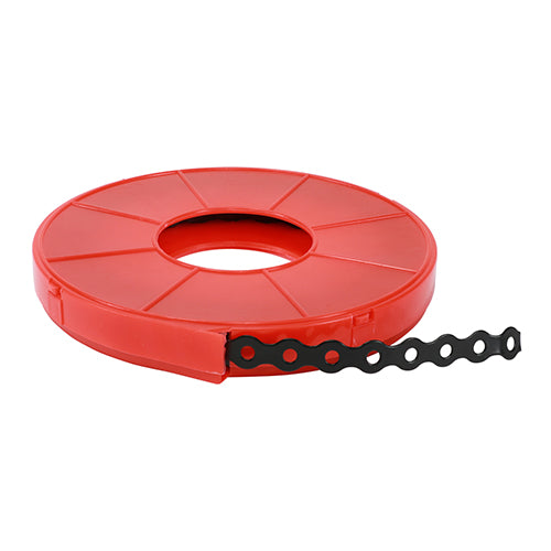 Coloured Fixing Band - Black - 12mm x 10m - Bag of 1