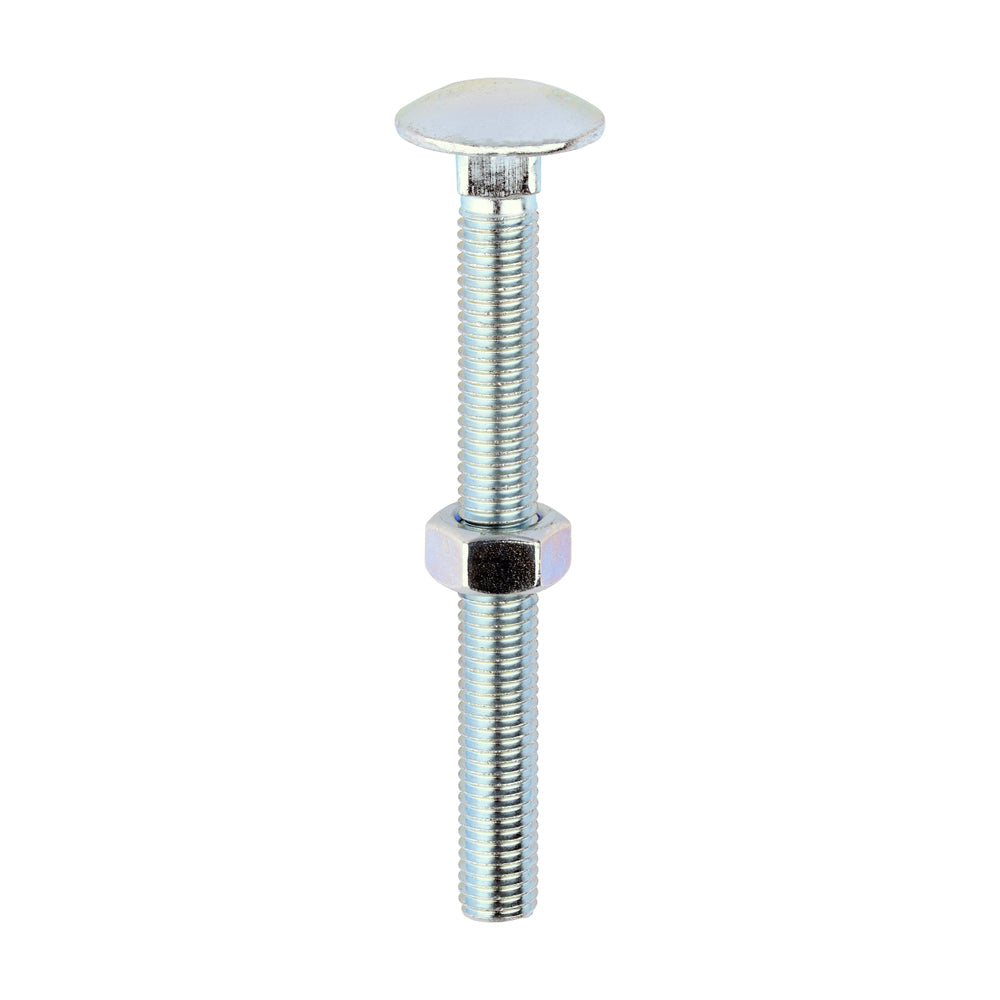 Carriage Bolts & Hex Nuts - Zinc - M12 x 120 - Box of 10