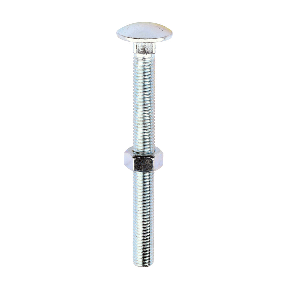 Carriage Bolts & Hex Nuts - Zinc - M12 x 130 - Box of 10