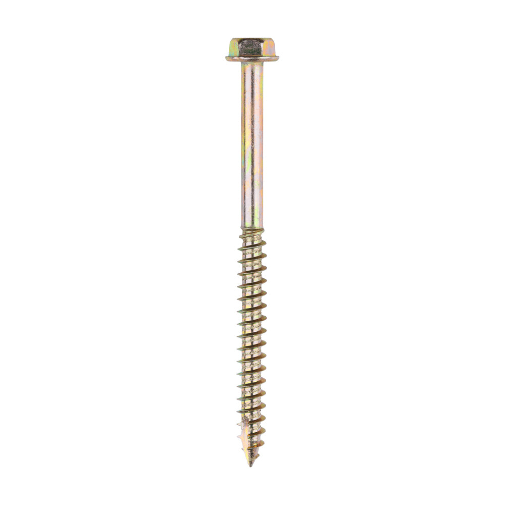 Advanced Coach Screws - Hex Flange - Yellow - 12.0 x 160 - Box of 25