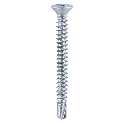 Window Fabrication Screws - Countersunk with Ribs - PH - Self-Tapping - Self-Drilling Point - Zinc - 3.9 x 19 - Box of 1000