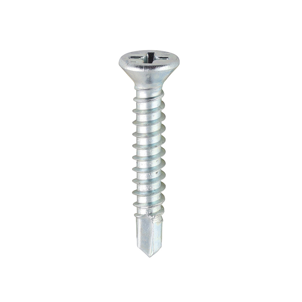 Window Fabrication Screws - Countersunk - PH - Self-Tapping - Self-Drilling Point - Zinc - 3.9 x 25 - Box of 1000