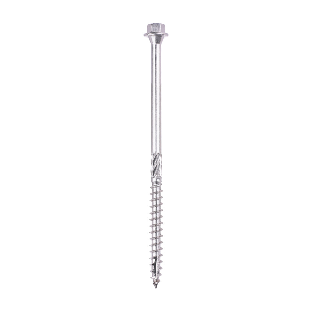 Timber Frame Construction & Landscaping Screws - Hex - A4 Stainless Steel - 6.7 x 125 - Tube of 25