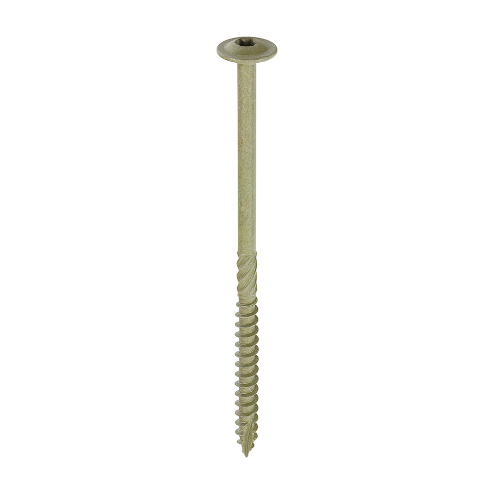Timber Frame Construction & Landscaping Screws - Wafer - Exterior - Green Organic - 6.7 x 125 - Box of 50
