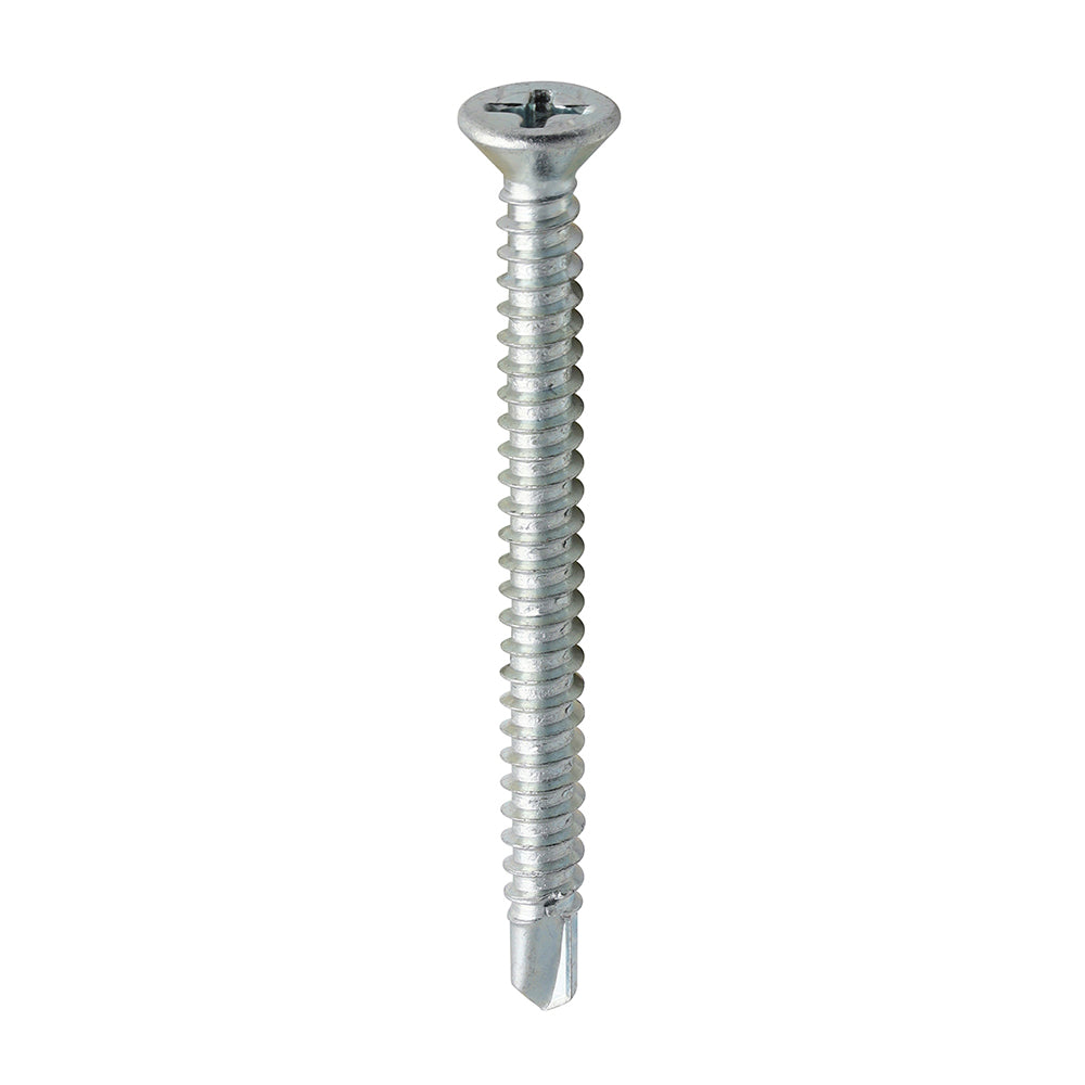 Window Fabrication Screws - Countersunk - PH - Self-Tapping - Self-Drilling Point - Zinc - 3.9 x 45 - Box of 500