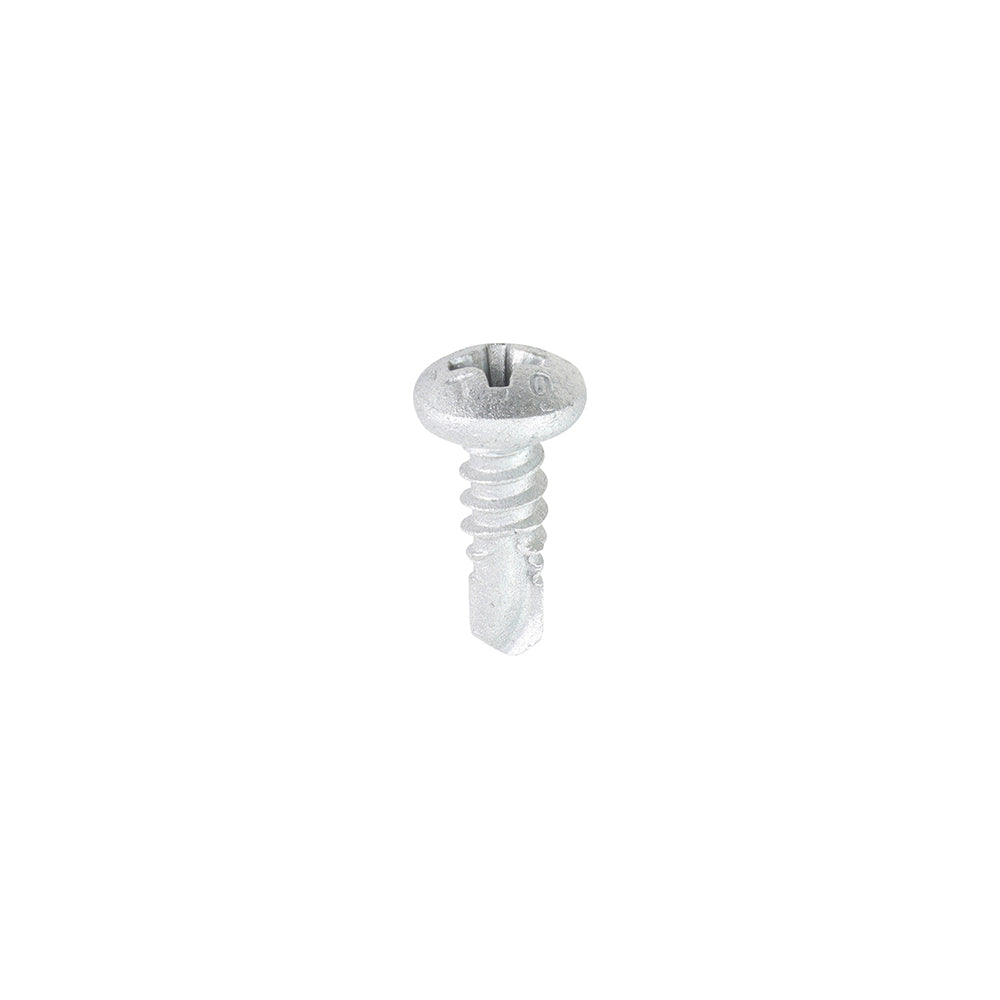 Window Fabrication Screws - Pan - PH - Self-Tapping - Self-Drilling Point - Martensitic Stainless Steel & Silver Organic - 4.2 x 13 - Box of 1000
